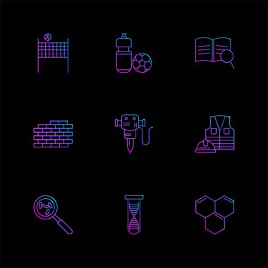 çeşitli tema app simgeler, vektör çizimler set