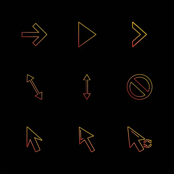 Ensemble Diverses Icônes Thème App — Image vectorielle