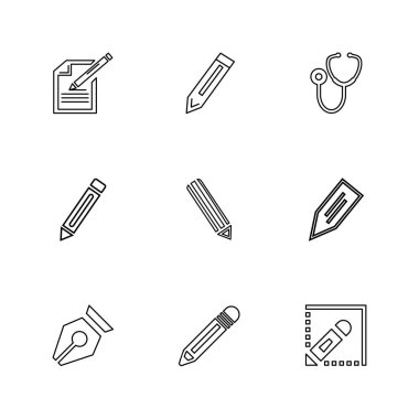 minimalist düz vektör app simgeleri beyaz arka plan üzerinde 