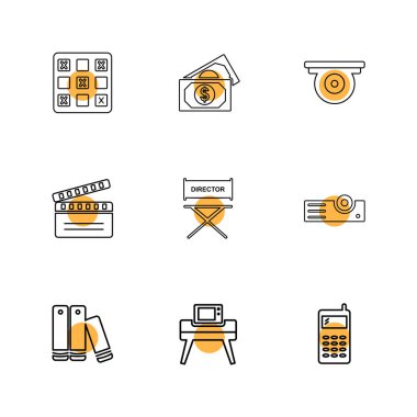 çeşitli tema app simgeler, vektör çizimler set