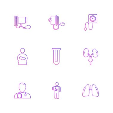 minimalist düz vektör app simgeleri beyaz arka plan üzerinde 