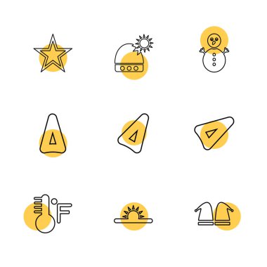 Beyaz arka plan üzerinde renkli daireler ile minimalist düz vektör app simgeleri