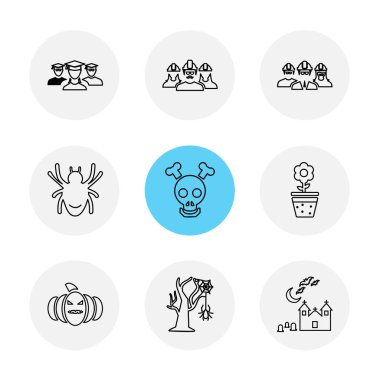 çeşitli tema app simgeler, vektör çizimler set