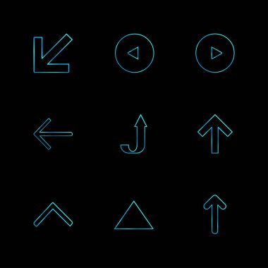 çeşitli tema app simgeler, vektör çizimler set