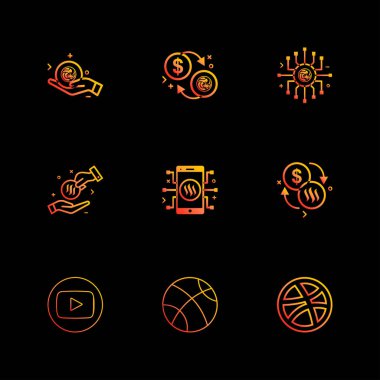 iş yaratıcı düz tasarım simgeler vektör koleksiyonu