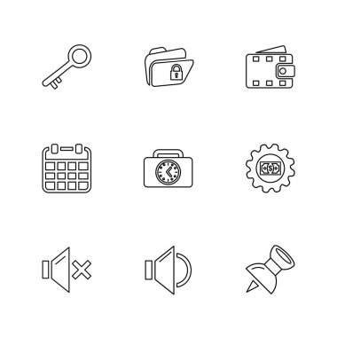 minimalist düz vektör app simgeleri beyaz arka plan üzerinde 