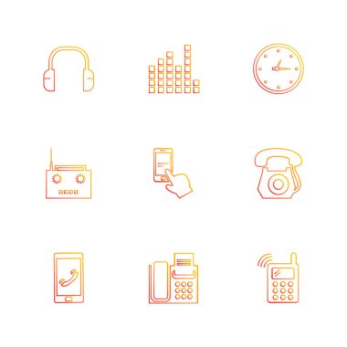 minimalist düz vektör app simgeleri beyaz arka plan üzerinde 