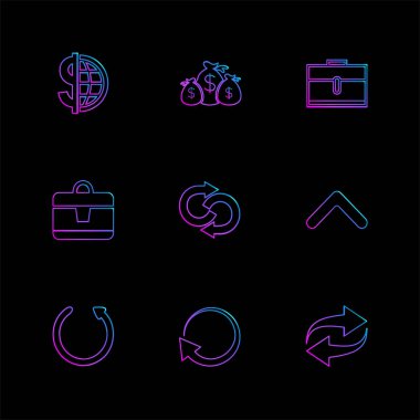 çeşitli tema app simgeler, vektör çizimler set