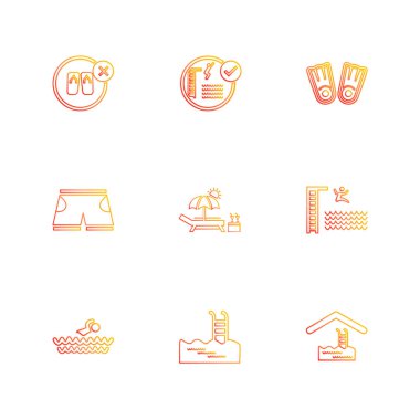 Beyaz arka plan üzerinde izole minimalist düz vektör app simgeleri