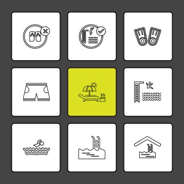 çeşitli tema app simgeler, vektör çizimler set