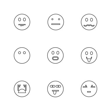 çeşitli tema app simgeler, vektör çizimler set