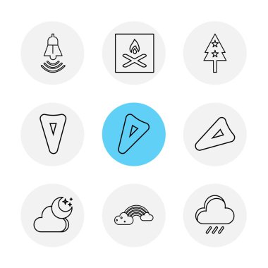 Beyaz arka plan üzerinde izole minimalist düz vektör app simgeleri