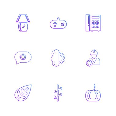 çeşitli tema app simgeler, vektör çizimler set