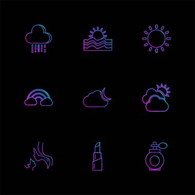 çeşitli tema app simgeler, vektör çizimler set