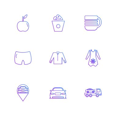 minimalist düz vektör app simgeleri beyaz arka plan üzerinde 