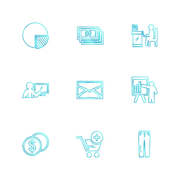 Conjunto Varios Iconos Aplicaciones Tema Ilustraciones Vectores — Vector de stock