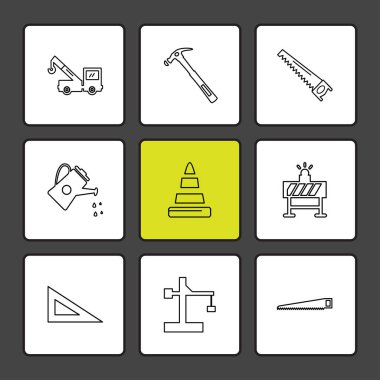 çeşitli tema app simgeler, vektör çizimler set