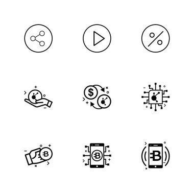 iş yaratıcı düz tasarım simgeler vektör koleksiyonu