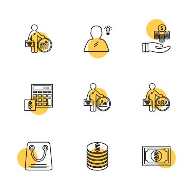 Beyaz arka plan üzerinde izole çeşitli tema app simge kümesi