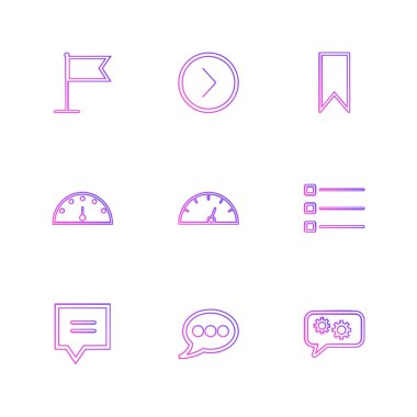 minimalist düz vektör app simgeleri beyaz arka plan üzerinde