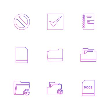 çeşitli tema app simgeler, vektör çizimler set