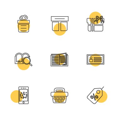 Beyaz arka plan üzerinde izole minimalist düz vektör app simgeleri