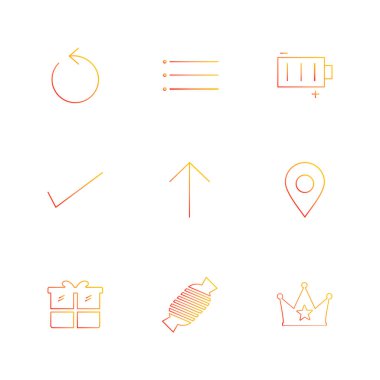 oklar yön işaretçiler yaratıcı simgeler ayarla, düz özel koleksiyon vektör