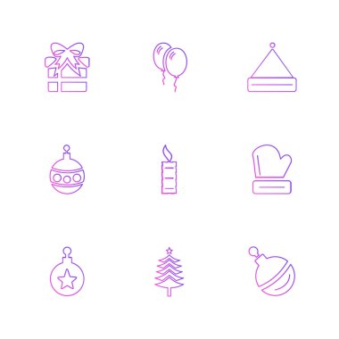 çeşitli tema app simgeler, vektör çizimler set