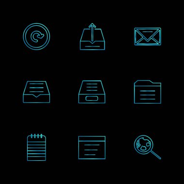 çeşitli tema app simgeler, vektör çizimler set