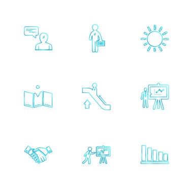 çeşitli tema app simgeler, vektör çizimler set