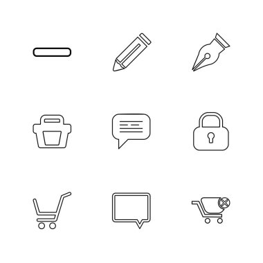 Beyaz arka plan üzerinde izole çeşitli tema app simge kümesi