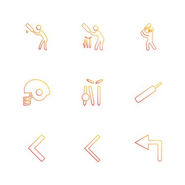 Beyaz arka plan üzerinde izole çeşitli tema app simge kümesi