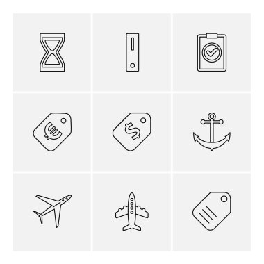 çeşitli tema app simgeler, vektör çizimler set