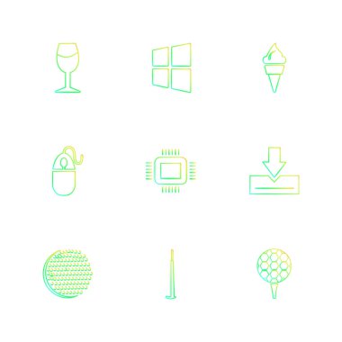 minimalist düz vektör app simgeleri beyaz arka plan üzerinde 