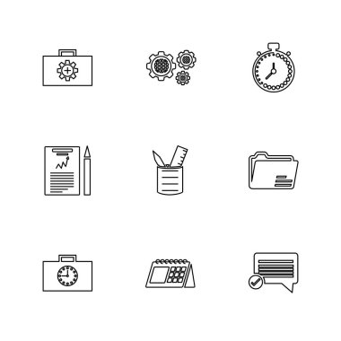 Beyaz arka plan üzerinde izole çeşitli tema app simge kümesi