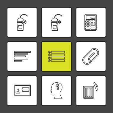 çeşitli tema app simgeler, vektör çizimler set