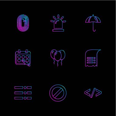 minimalist düz vektör app simgeler siyah arka plan üzerine 