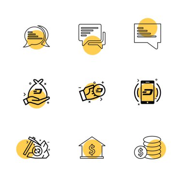 iş yaratıcı düz tasarım simgeler vektör koleksiyonu