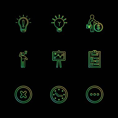 iş yaratıcı düz tasarım simgeler vektör koleksiyonu