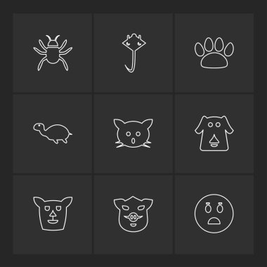 çeşitli tema app simgeler, vektör çizimler set