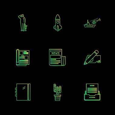 iş yaratıcı düz tasarım simgeler vektör koleksiyonu