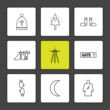 çeşitli tema app simgeler, vektör çizimler set