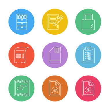 Beyaz arka plan üzerinde izole çeşitli tema app simge kümesi