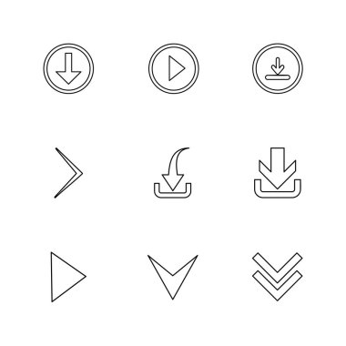 Beyaz arka plan üzerinde izole çeşitli tema app simge kümesi