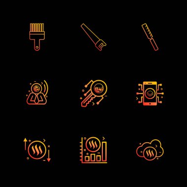 iş yaratıcı düz tasarım simgeler vektör koleksiyonu