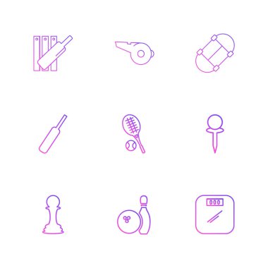 minimalist düz vektör app simgeleri beyaz arka plan üzerinde 