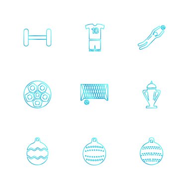 Beyaz arka plan üzerinde farklı minimalist düz vektör app simgeleri