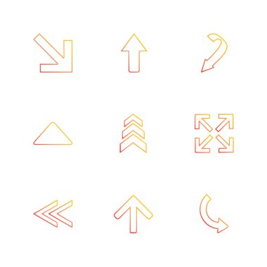 Beyaz arka plan üzerinde izole çeşitli tema app simge kümesi