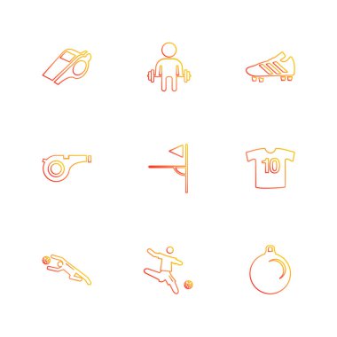 çeşitli tema app simgeler, vektör çizimler set