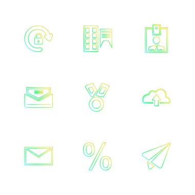 çeşitli tema app simgeler, vektör çizimler set